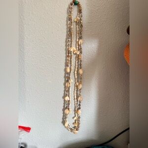 Vintage (2) Shell Beaded Necklaces